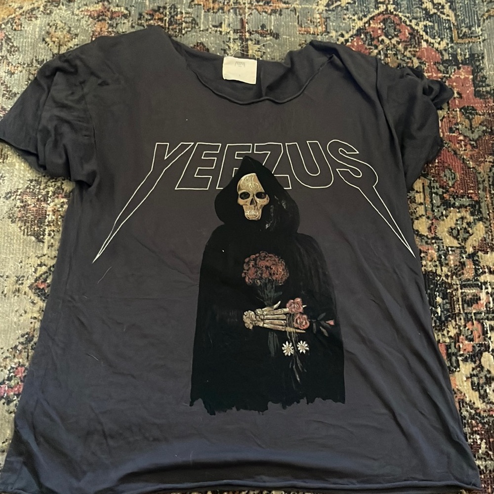 YEEZUS tour off the shoulder tshirt